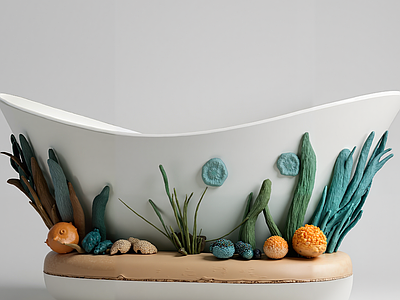 浴缸 海洋元素 艺术浴缸摆件