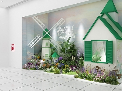 现代欧式橱窗 空铺美陈 商业美陈 绿植美陈 花园美陈 荷兰风格