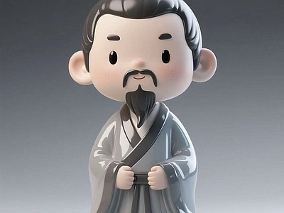 现代新中式其他摆件 王羲之 古装 雕塑 手办 摆件