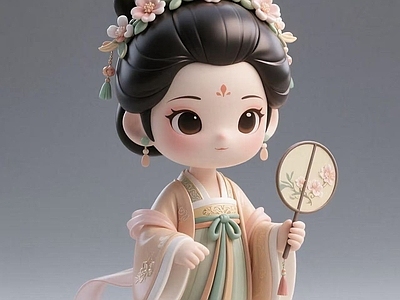 现代新中式其他摆件 西施 古装 手办 雕塑 美陈