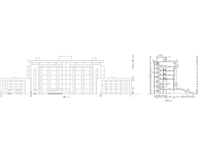 现代其他公共建筑 法院审判楼方案图 施工图