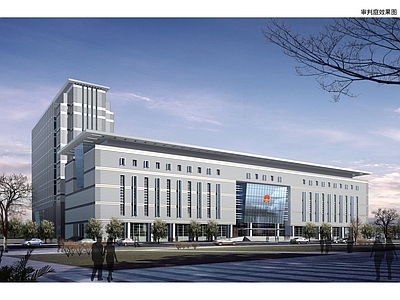 现代其他公共建筑 郑州人民法院 方案图 含方案文本 施工图