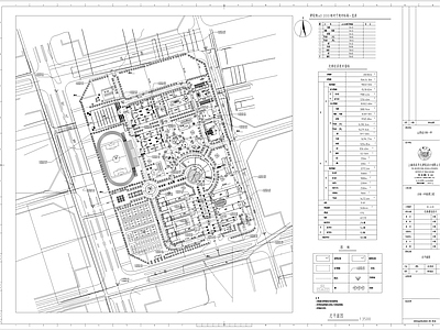 现代学校建筑 介休一中新校区图 教学楼 宿舍 体育馆 行政楼 施工图