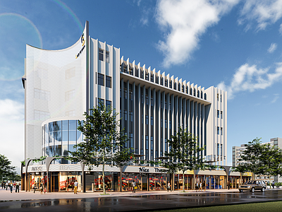 现代其他商业建筑 现代商业 城市更新 沿街立面 施工图