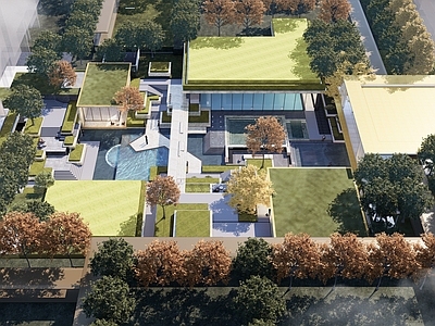 现代小区景观 下沉庭院 下沉会所 示范区下沉庭院景