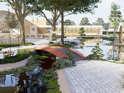 现代乡村公园 乡村现代公园 乡村建筑 乡村构筑 公园景观 公园
