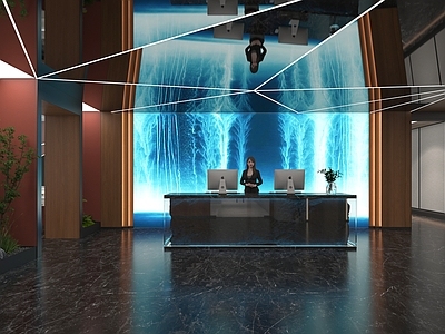 现代简约足浴店 足浴洗浴公区大厅