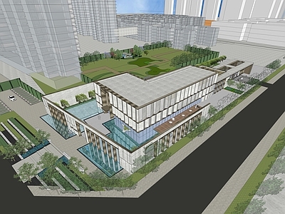 现代小公建 现代售楼处