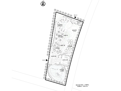 露营 露营地 公园 环湖公园 平面图
