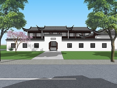 中式古建筑 游客中心 社区中心 会所