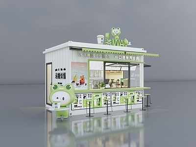 现代餐饮建筑 集装箱奶茶店 移动甜品店 网红集装箱 移动售卖亭 集市摊位