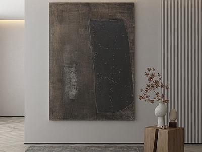 现代侘寂挂画 油画 书房挂画 茶室挂画 客厅挂画 玄关挂画