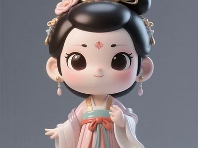 现代新中式其他摆件 古装 仙女 手办 摆件美陈 雕塑