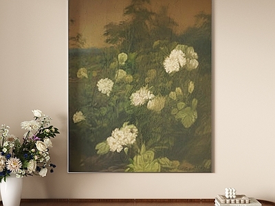 新中式挂画 油画 画卷 客厅挂画 茶室挂画 画框