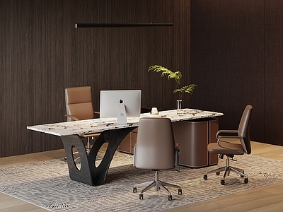 现代意式办公桌椅 现代意式办公桌椅 学习桌椅 老板桌椅