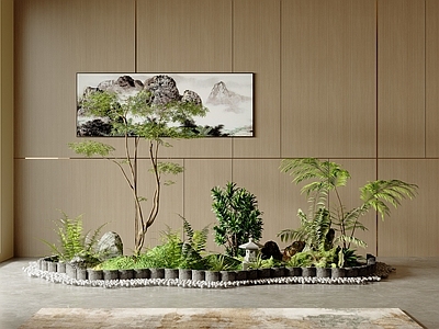 景观树 乔木 室内造景 灌木 庭院小品 植物堆