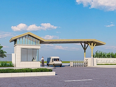 现代新中式入口大门 厂区入口大门 公司入口大门 学校入口大门 公园入口大门 小区入口大门