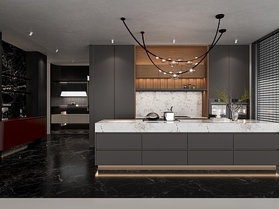 现代家居专卖店 橱柜 餐边柜 玄关柜 店面展示区