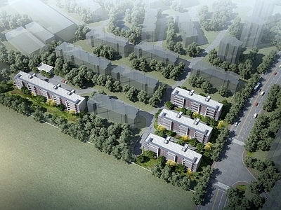 现代鸟瞰规划 住宅鸟瞰