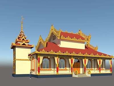 中式寺庙建筑 南方寺庙