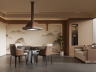 新中式棋牌室 新中式麻将室