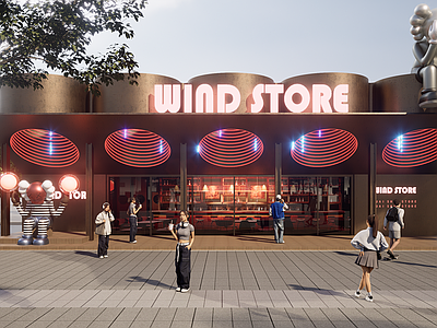 现代简约驿站 现代咖啡厅 快闪店 售卖亭 文创店
