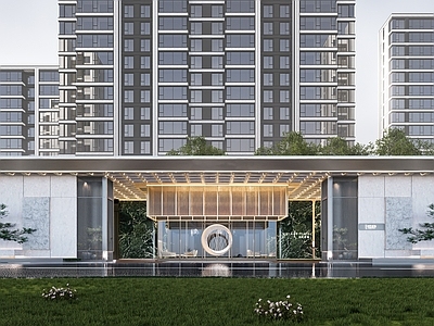 现代小区建筑 现代小区入口大门 小区大门 社区出入口 现代小区出入口 示范区大门