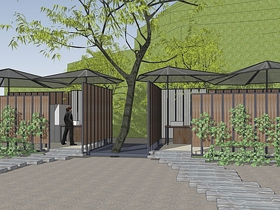 现代极简其他公共建筑 装配式建筑 生态建筑 生态公厕 公园公厕设计