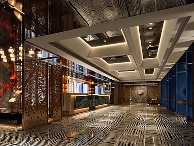 现代轻奢足浴店 现代轻奢会所大堂