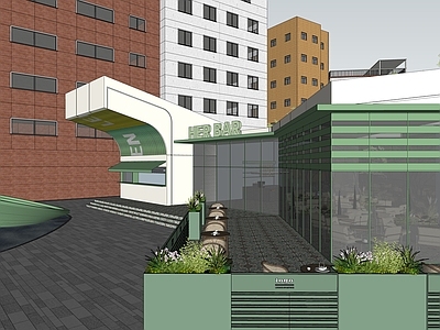 侘寂其他景观小建筑 城市更新小建筑 广场特色小建筑 台湾风 构筑雕塑 座椅外摆空间