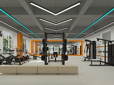 现代工业健身房 简约工业风 VIP健身房