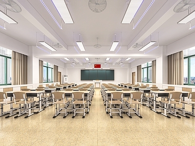 现代教室 学校课室课桌椅讲
