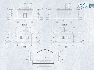现代其他建筑 水泵房 住宅配套用房 施工图