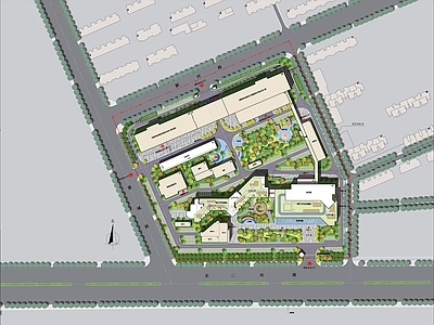 现代医院建筑 现代医院总图 医院总平面图 医院 施工图