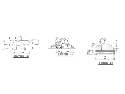 景观节点 景石 施工图
