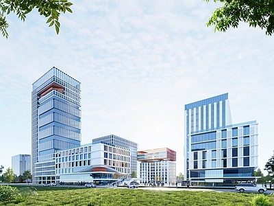 新中式现代小公建 办公 产业园