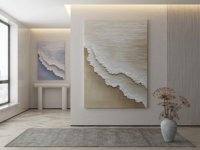 现代侘寂挂画 油画 书房挂画 茶室挂画 客厅挂画 玄关挂画