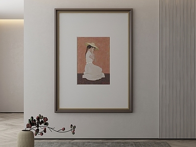 现代侘寂挂画 画框 油画 茶室挂画 客厅挂画 玄关挂画