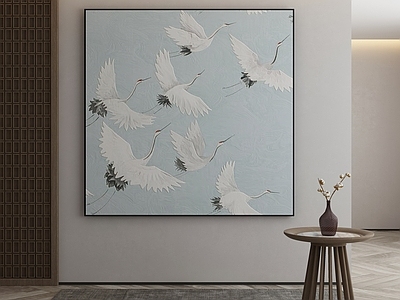 新中式侘寂挂画 油画 书房挂画 茶室挂画 客厅挂画 玄关挂画