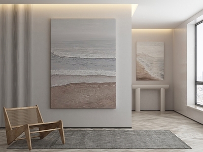 现代侘寂挂画 油画 书房挂画 茶室挂画 客厅挂画 玄关挂画