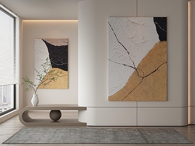 现代侘寂挂画 油画 书房挂画 茶室挂画 客厅挂画 玄关挂画