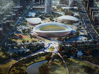 现代体育建筑 现代奥体中心 城市设计 体育公园 露天体育场 封闭体育馆