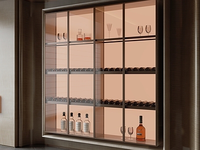 轻奢酒柜 红酒柜 玻璃酒柜 餐边柜酒柜 成品酒柜