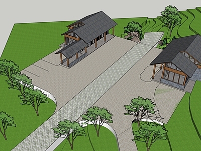 中式新中式小公建 景区驿站 游客中心