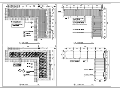 小区廊架 新中式廊架 施工图