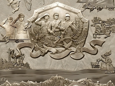 现代其它墙面 浮雕墙