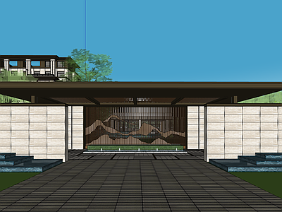 现代售楼处建筑 示范区