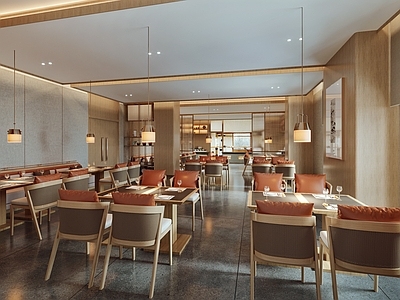 新中式中式酒店餐厅 早餐厅 酒店餐厅 餐厅