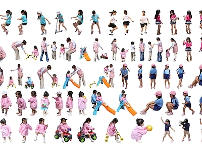 儿童 2D亚裔人物儿童 2D小孩子 2D儿童运动 2D玩耍 2D学生