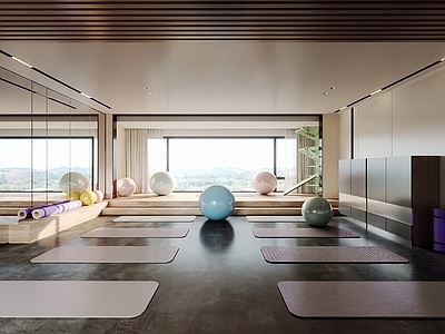 现代瑜伽室 现代瑜伽室 瑜伽室 现代瑜伽馆